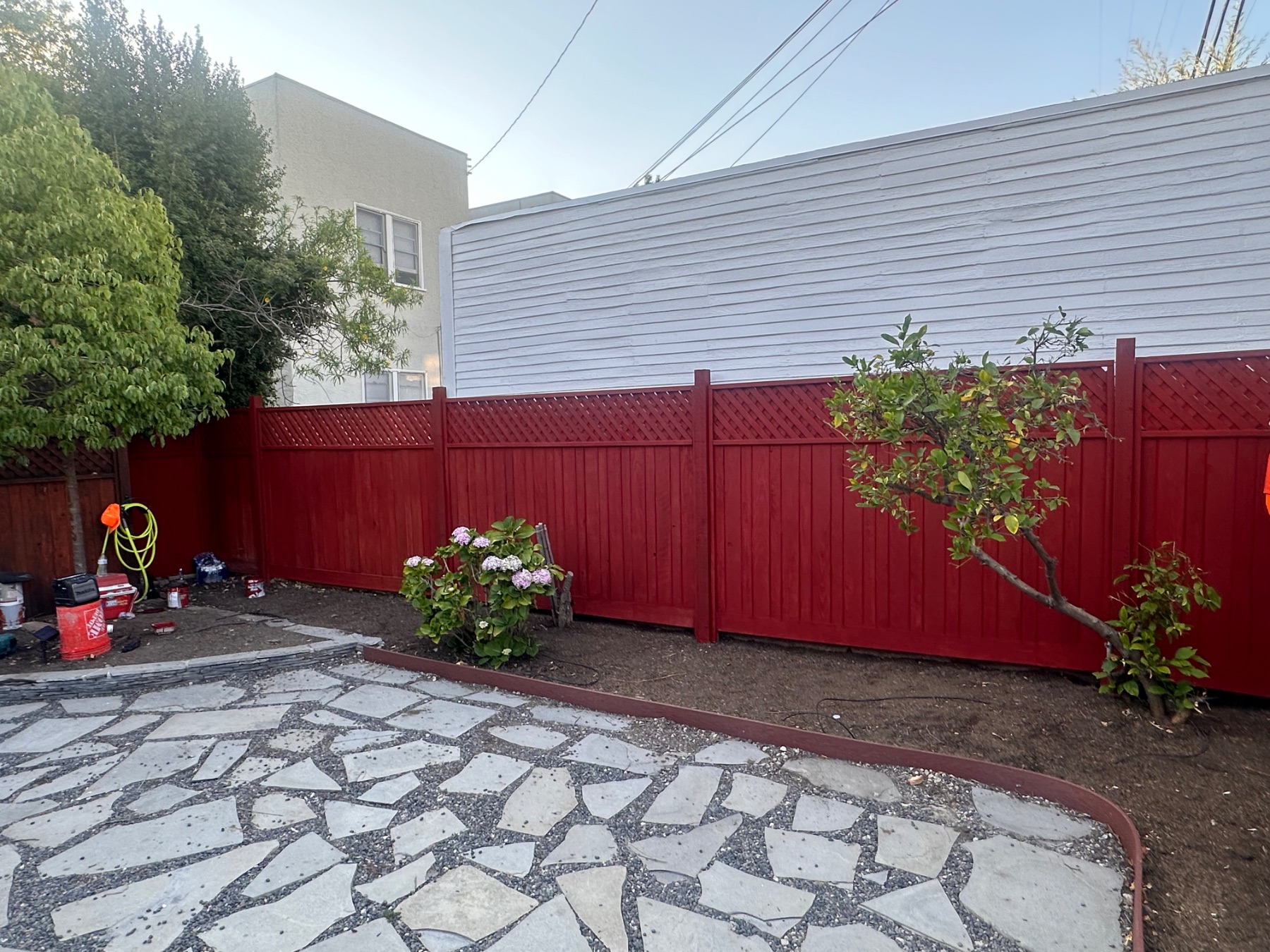 New fence, and landscaping in Hancock Park